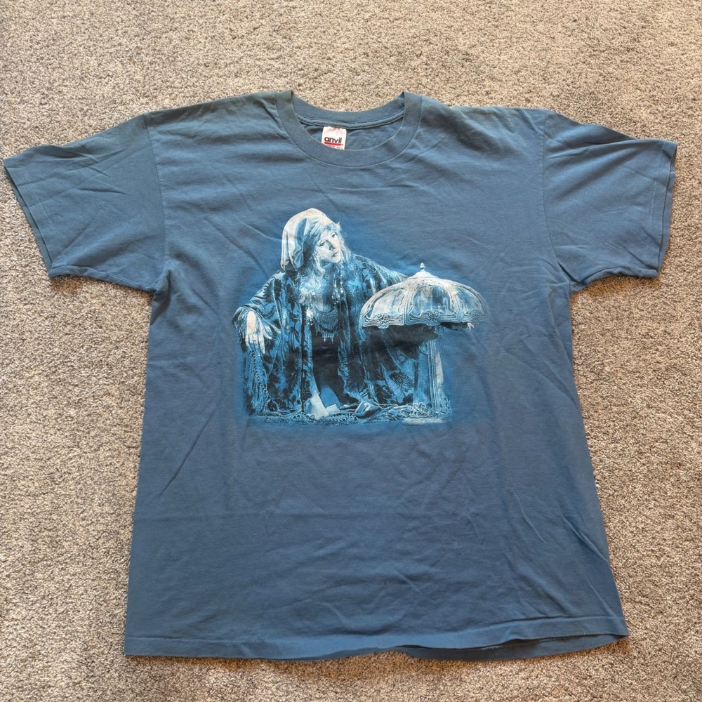 Vintage 1998 Stevie Nicks Enchanted Tour T-Shirt Blue XL Anvil Rock A Little
